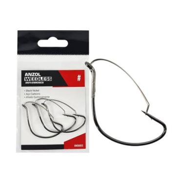 Imagem de Anzol Albatroz Weedless Anti-Enrosco Nº4/0 Black - 3 Peças - Albatroz 