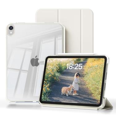 Imagem de GKABXY Capa para iPad Air de 11 polegadas M3/M2 (2025/2024), iPad Air 5ª/4ª geração (2022/2020) 10,9 polegadas com capa transparente removível 2 em 1, moldura protetora de TPU macio, despertar