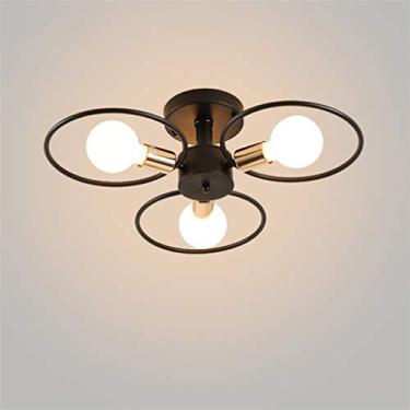 Imagem de Luminária de teto industrial Lustre retrô Luminária suspensa vintage Sala de estar Quarto Corredor Luminária de teto Edison E27 Iluminação antiga para sala de jantar Banheiro Luzes de casa d