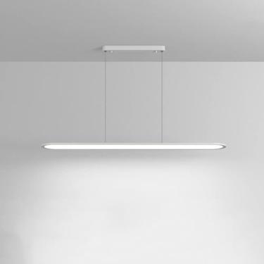 Imagem de Lustre moderno de iluminação LED com luz pendente interna regulável, luz suspensa de metal de linha simples para ilha de cozinha, entrada, sala de jantar, sala de estudo, sala de estar, quar