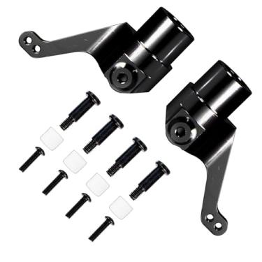 Imagem de TOOMOD Aluminum Steering Knuckle for Tamiya Super ClodBuster Bullhead CB2108 Upgrades Parts (Black)