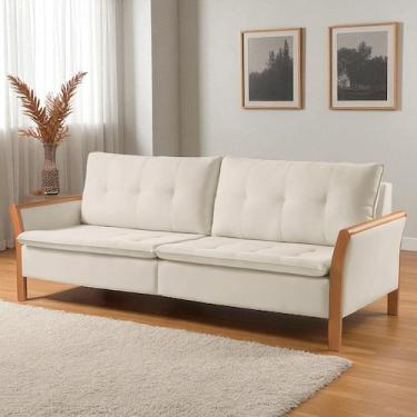 Imagem de Sofá Fixo Matteo 3 Lugares Luxo 2,20m Castellar Móbile