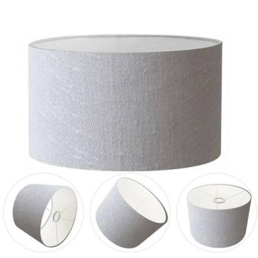 Imagem de Cúpula abajur cilíndrica cp-8025 Ø50x30cm rustico cinza - Vivare