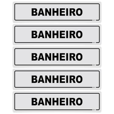 Imagem de Placa de Identificação para Banheiro em PS, 30x7cm, Impressão UV, Resistente, com Fita Dupla Face, Uso Interno e Externo (5)