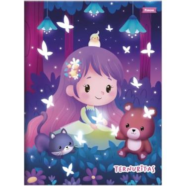 Imagem de Kit de Cadernos Brochurão, Foroni, Capa Dura, Ternuritas, 80 Folhas, Pacote com 5