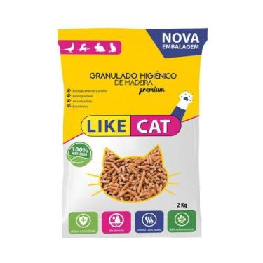 Imagem de Granulado Higiênico de Madeira Like Cat 2Kg
