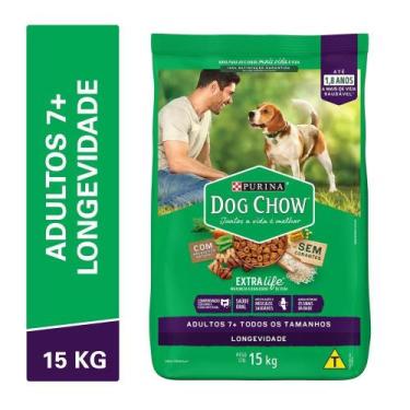 Imagem de Ração Purina Cães Adultos 7+ Frango e Arroz 15kg Dog Chow