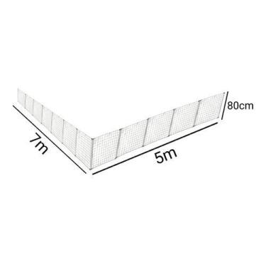 Imagem de Cercadinho Para Cachorro Em L Com Telas 7m X 5m X 80cm - Ecommerce Fas
