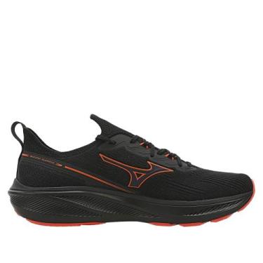 Imagem de Tênis Masculino Mizuno Sunrise Knit Preto/Laranja, Preto, Laranja, 43