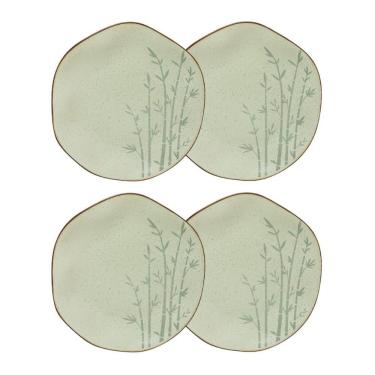 Imagem de Conjunto 4 Pratos Rasos 27,5 Cm Ryo Bambu Porcelana Oxford