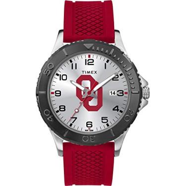 Imagem de Timex Tribute Relógio masculino Gamer 42 mm Quartzo com pulseira de silicone, Oklahoma Sooners, Relógio de quartzo