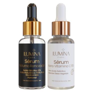 Imagem de Kit Sérum Noturno Hialurônico + Vitamina C 30ml Ilumina Care