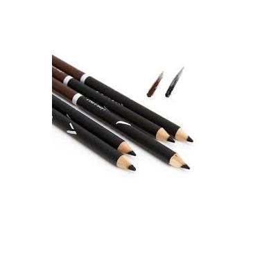 Imagem de Lápis Duo Vivai Preto e Marrom Com Apontador – Ideal Para Olhos, Boca e Sobrancelhas – Alta Fixação, Versátil e Acabamento Matte Profissional