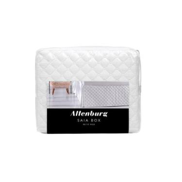 Imagem de Saia Box Altenburg Solteiro Petit Poá Branco, Solteiro