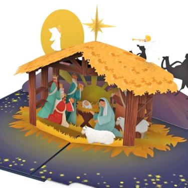 Imagem de Hartensteler® Pop-Up Card Nativity Scene - 3D Christmas Card for Children (Girls and Boys), Wife or Girlfriend - Handmade Gift Card for Winter, Christmas TimeQ