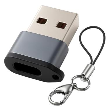Imagem de Adaptador USB Tipo C (Fêmea) para USB Comum Tipo A (Macho), OTG Plug Play, Transmissão...