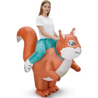 Imagem de VioraWhite Fantasia inflável para adultos, passeio no dia das bruxas, para homens e mulheres, dia de Ação de Graças, Natal, Carnaval, cosplay, Verde, about 59 inches