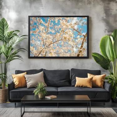 Imagem de Quadro Decorativo Grande Premium Árvores Coloridas Sala Hall (01, Preto, 120x80)