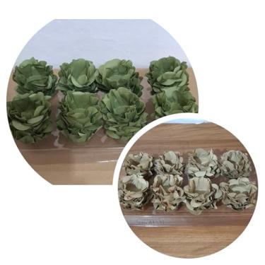 Imagem de Forminhas para Doces, 80 Peças Decorativas em Formato de Flor para Festas, Casamentos e Aniversários (Verde Oliva e Mocha)