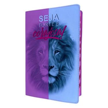 Imagem de Bíblia leão Faces Rosa - Hiper com Harpa e Indice - CPP