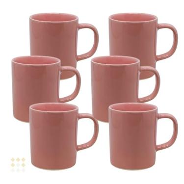 Imagem de Jogo 6 Caneca de Café,100ml Caneca de Café Grande, Porcelana Colorida Chicara, Adequado para EscritóRios e Quartos(CANECA ROSA)