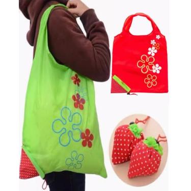 Imagem de Pacote com 2 sacolas de compras reutilizáveis, sacolas de compras dobráveis extragrande, resistente, lavável na máquina, poliéster durável, com bolsa de armazenamento com zíper, leve e colorida