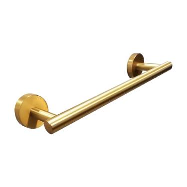 Imagem de Porta Toalha Toalheiro de Rosto Redondo Inox Dourado