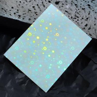Imagem de 1 peça de adesivos de unhas de gel semicurado para mulheres - adesivos de unhas holográficos estrela gel wraps para salão de beleza para acessórios DIY