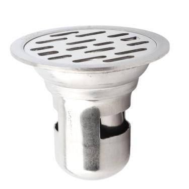 Imagem de Ralo de piso de banheiro de aço inoxidável, gully de chuveiro de 7,5 cm com filtro antiferrugem, vedação de água profunda para 50 tubos, sistema de drenagem rápida