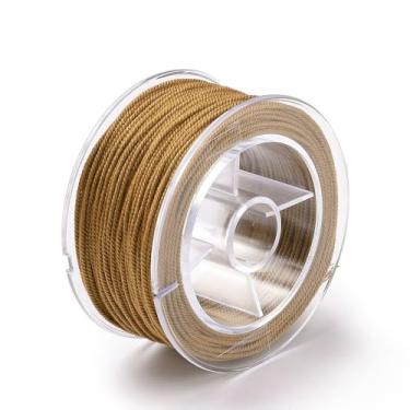 Imagem de 1 rolo de macramê de algodão corda trançada de 1,2 mm para pulseira DIY, colar, acessórios de cabelo, artesanato, decoração de parede, caixa de presente, embalagem de embrulho, 24 m)/rolo (Peru)