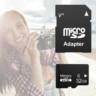 Imagem de Cartão micro SD 32GB SDHC C10 U1, cartão de memória de alta velocidade classe 10 com adaptador SD para câmera, câmera de painel, GPS, leitor de MP3, telefone