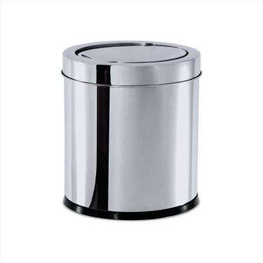 Imagem de Lixeira Inox com Tampa Básica 18,5x20cm 5,4 Litros