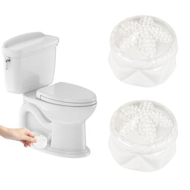 Imagem de Tampas de parafuso de vaso sanitário de cerâmica estrela do mar, tampas de parafuso de vaso sanitário decorativas com tema de mar, tampas de tampa de parafuso de vaso sanitário, fácil instalação para