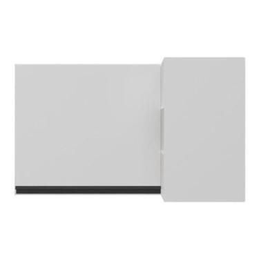 Imagem de Armário De Cozinha Aéreo De Canto Branco/preto - MULTIMOVEIS