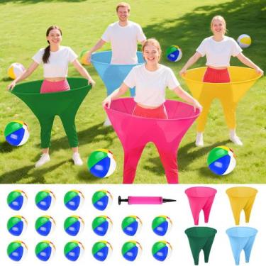 Imagem de Jogo ROMANKAS Grandma Pants, 4 peças com 16 bolas e bomba 80x107 cm