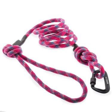 Imagem de Embark Adventure Dog Lead com corda de escalada de montanha e mosquetão. Força e durabilidade incomparáveis, guias de cachorro de nylon coloridas e resistentes para cães de raças pequenas, médias e