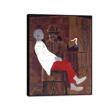 Imagem de Pôster Max Ernst Pietà Reproduções de pinturas famosas Surrealismo Tela de parede Max Ernst Decoração de parede para presentes de sala de estar 80 x 60 cm (32 x 24 polegadas) Moldura preta