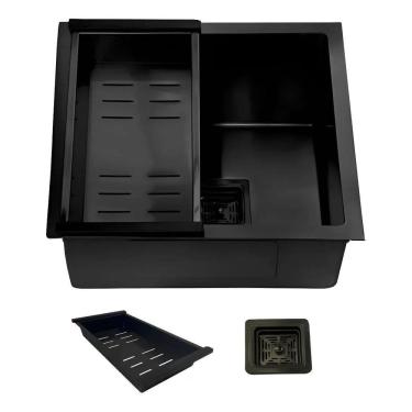 Imagem de Cuba Gourmet Quadrada Aço Inox 304 Preta 44X44Cm Cub-020