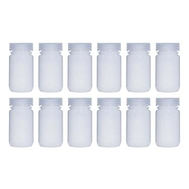 Imagem de LUERFLEX Frascos de reagente PP de boca larga transparente transparente com tampas, 473 g, 500 ml, pacote com 40