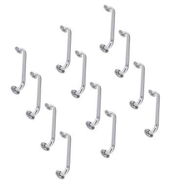 Imagem de Alça De Apoio Barra Inox 50cm Kit 12 Unidades Idoso Cadeirante Deficiente Acessibilidade Banheiro
