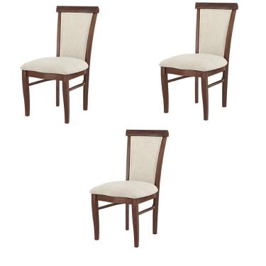 Imagem de Kit 3 Cadeiras Jantar Fabregas Facto Pérola/Capuccino