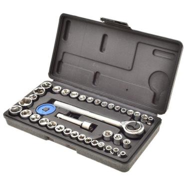 Imagem de Jogo Chave Catraca Reversível Kit De Soquetes 40 Peças - Fertak