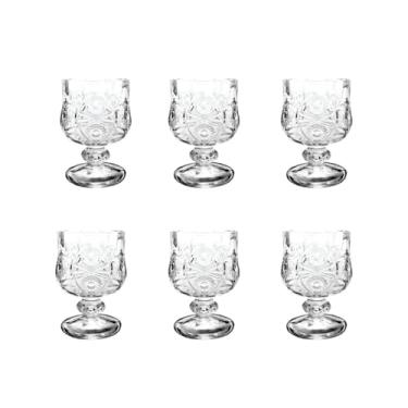 Imagem de Jogo 6 Mini Taças Copos Shot 40ml Para Dose Licor e Drinks Vidro Transparente