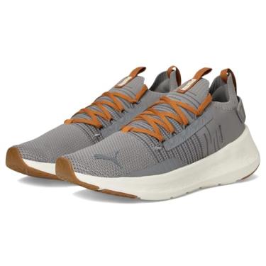 Imagem de PUMA Tênis de corrida masculino Softride Symmetry Fuzion, cinza escuro/branco quente/conhaque, 42, Cinza escuro/branco quente/conhaque, 43