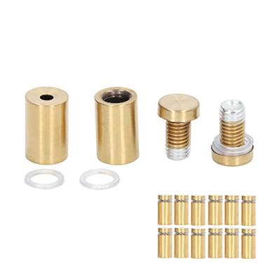 Imagem de Garosa Suportes de Sinalização Parafuso Kit de Unhas Publicitárias de Aço Inoxidável 12 Peças Conjunto de Suporte de Parafuso Dourado para Decoração de Casa Fácil Instalação para Pinturas de Outdoors de Sinalização