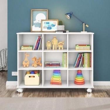 Imagem de Nicho Organizador 3x3 Infantil Qmovi Branco Branco
