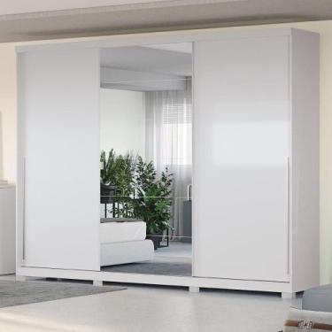 Imagem de Guarda Roupa com 3 Portas de Correr - Branco - Kappesberg, Branco