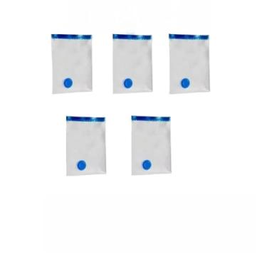 Imagem de KIT 5 Sacos Ou Bomba Tomada 110V Para Embalar Á Vácuo Para Organização E Proteção Das Roupas(70X100 CM (KIT5))