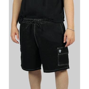Imagem de Bermuda DR7 Street Cargo Logo Hidrante White Line - Preto-Unissex