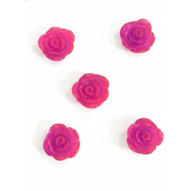 Imagem de Kit com 100 Sabonetes Rosa Encantada Decorativos em Glicerina Perfumados Essência Mamãe Bebê para Lembrancinhas de Aniversário, Batizado, Chá e Eventos (100, Pink Translúcido)